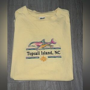 VINTAGE Topsail Island, NC colorful 90s shirt